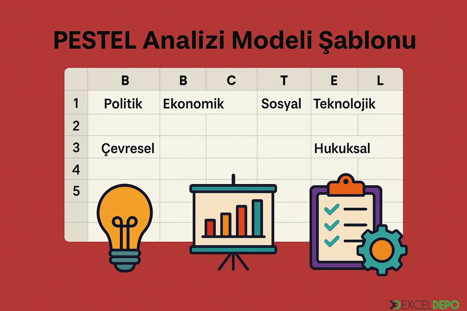 PESTEL Analizi Modeli Şablonu