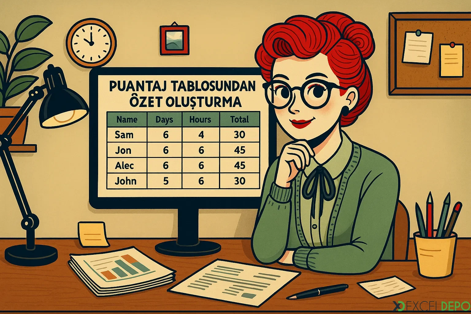 Puantaj Tablosundan Özet Oluşturma