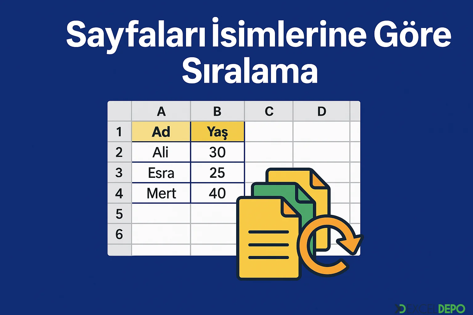 Sayfaları İsimlerine Göre Sıralama