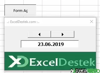 SpinButton ile TextBox'da Tarih Değiştirme