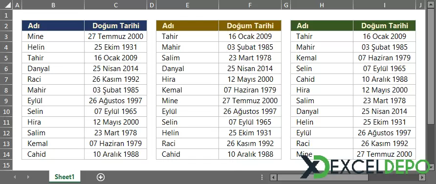 Tarihleri Ay ve Güne Göre Sıralama-1.webp