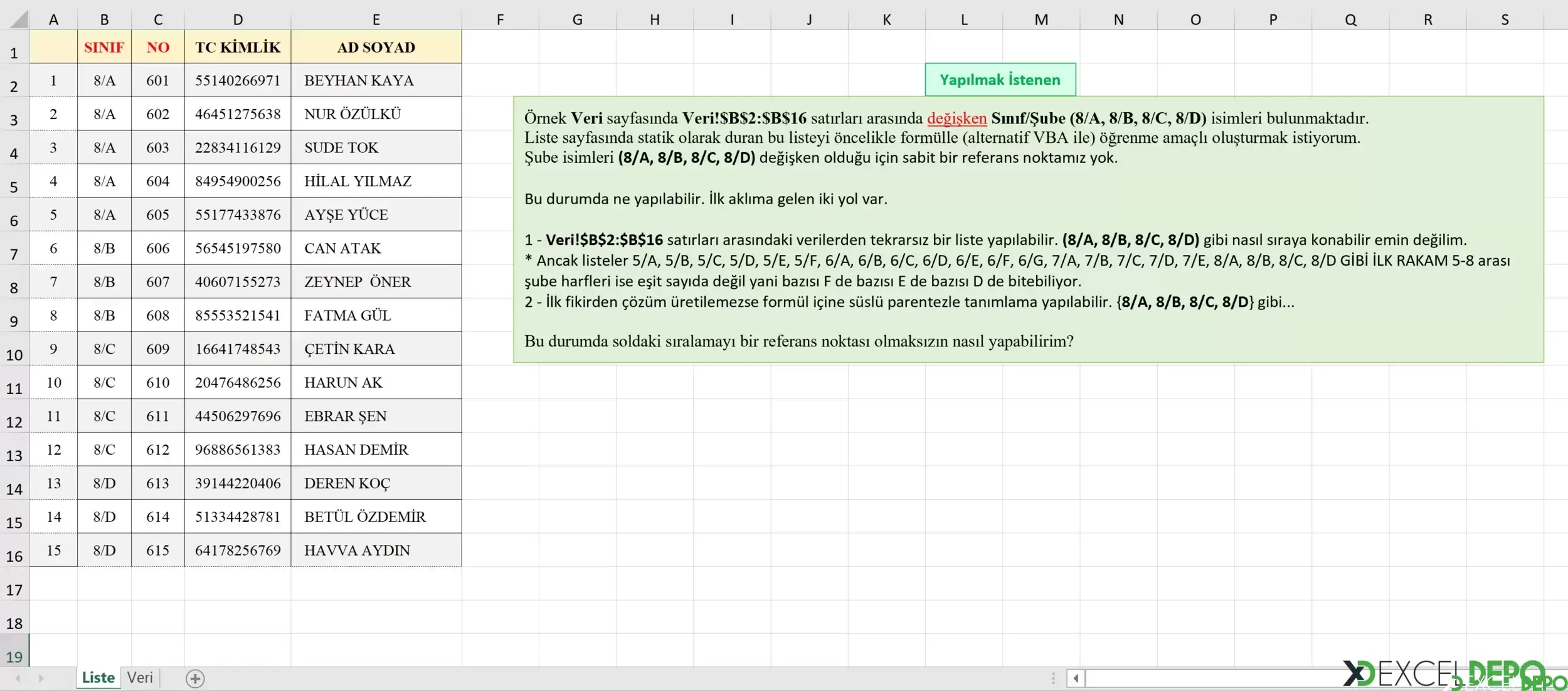 Tüm Listeden Referans Noktasız Sıralı Liste Oluşturmak.webp