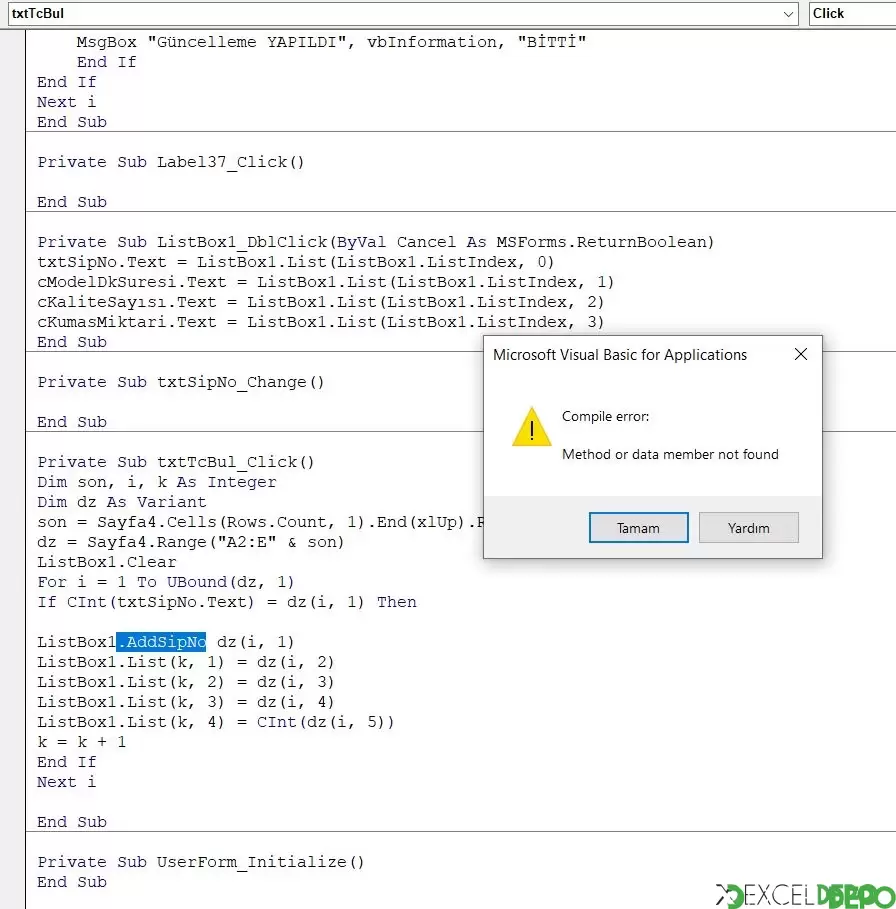 Üretim Açma Hatası.webp