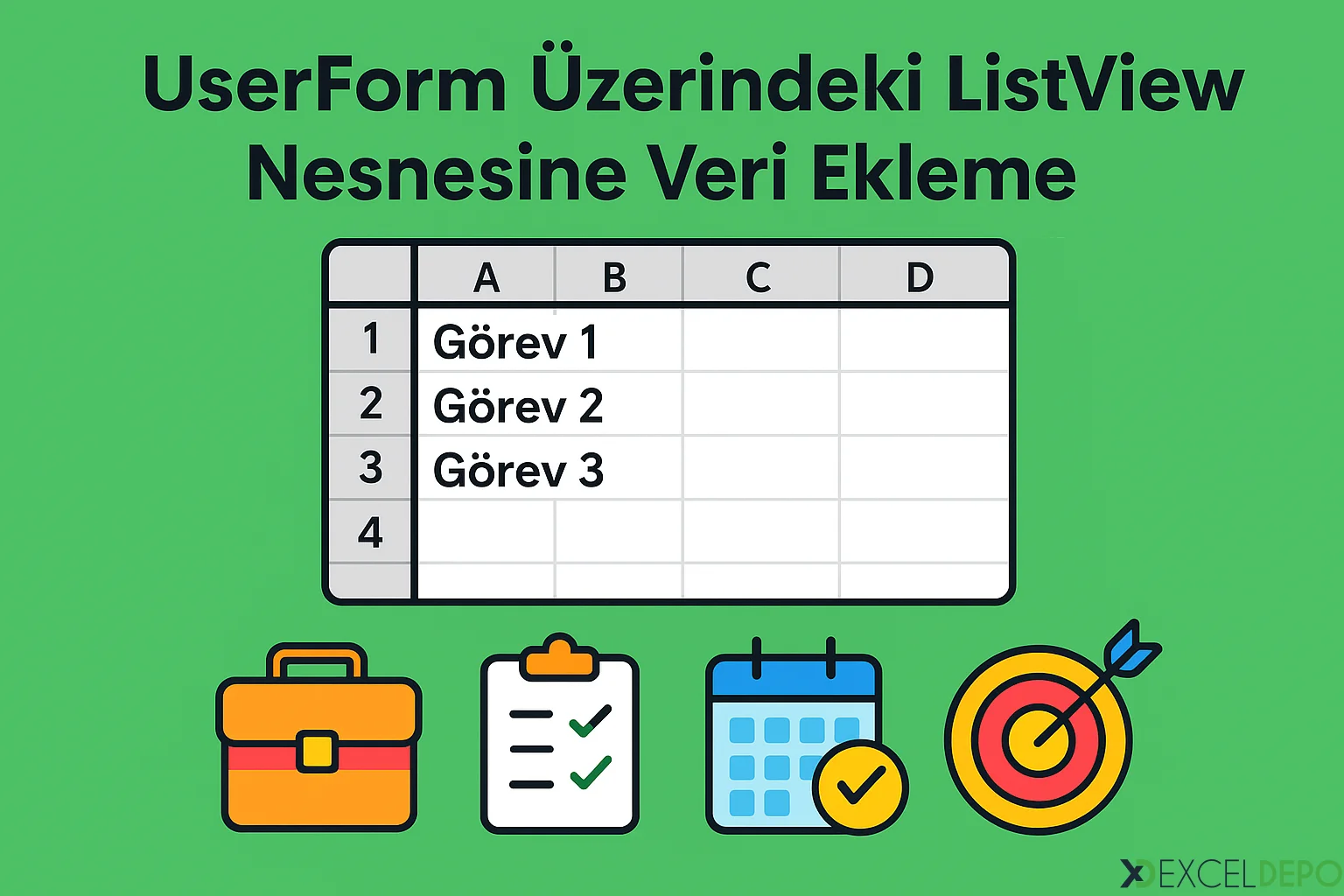 Dosya 'UserForm Üzerindeki ListView Nesnesine Veri Ekleme'