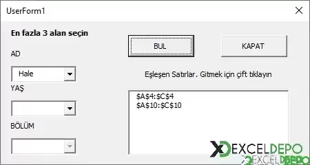 UserForm Üzerinden Kriter Bazlı Gelişmiş Bulma-4.webp