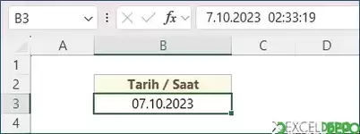 Tarih ve Saat Biçimini Sadece Tarihe Dönüştürme