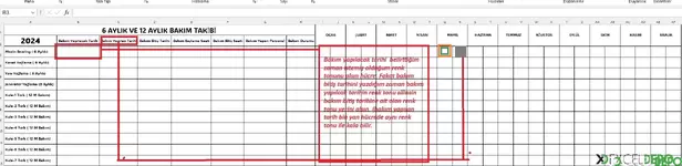 Tarihe Göre Seçili Hücreyi Renklendirme