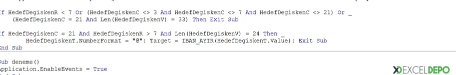 Verileri IBAN Formatına Çevirme