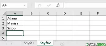 Açılır Liste Kullanımı