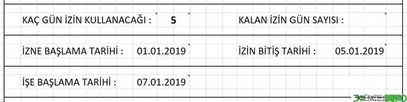 İş Başlama Tarihine Göre İzin Hesaplama