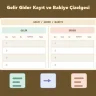 Gelir Gider Kayıt ve Bakiye Çizelgesi