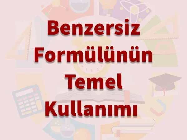Temel BENZERSİZ Formülü Kullanma