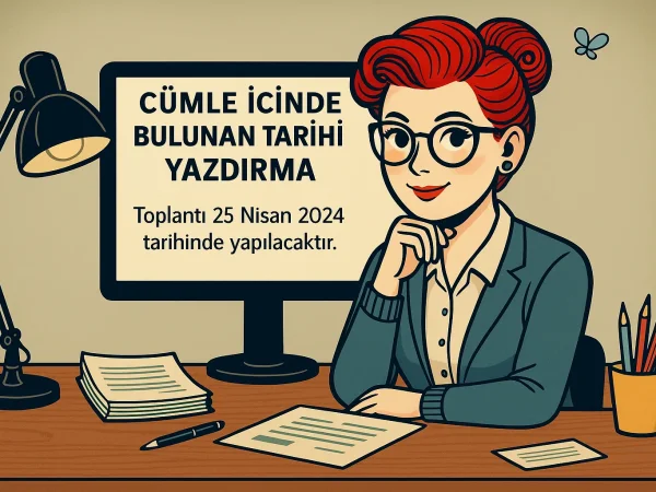 Cümle İçinde Bulunan Tarihi Yazdırma