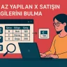 En Az Yapılan X Satışın Bilgilerini Bulma