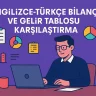 İngilizce-Türkçe Bilanço ve Gelir Tablosu Karşılaştırma