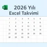 2026 Yılı Excel Takvimi