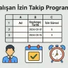 Çalışan İzin Takip Programı
