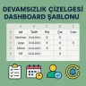 Devamsızlık Çizelgesi Dashboard Şablonu