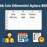 Yıllık İzin Dönemini Aylara Bölme