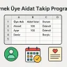 Dernek Üye Aidat Takip Programı