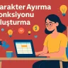 Karakter Ayırma Fonksiyonu Oluşturma