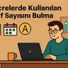 Hücrelerde Kullanılan Harf Sayısını Bulma