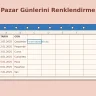 Pazar Günlerini Renklendirme