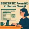 BENZERSİZ Formülü Kullanım Örneği