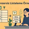 Benzersiz Listeleme Örneği