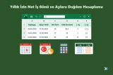 Yıllık İzin Net İş Günü ve Aylara Dağılım Hesaplama