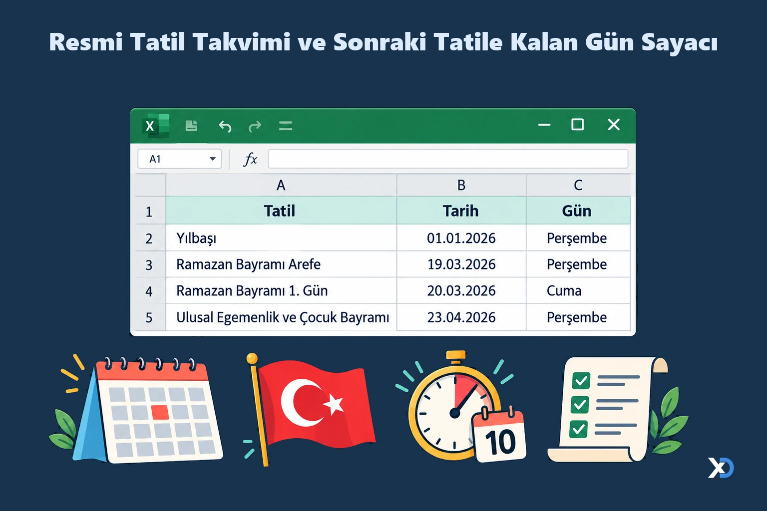Resmi Tatil Takvimi ve Sonraki Tatile Kalan Gün Sayacı