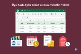 Üye Bazlı Aylık Aidat ve Ceza Tahsilat Takibi