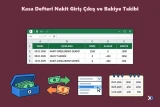 Kasa Defteri Nakit Giriş Çıkış ve Bakiye Takibi