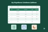 Aşı Kayıtlarını Listeleme Şablonu