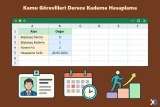 Derece Kademe Hesaplama Excel - Memur Terfi ve İntibak Tablosu