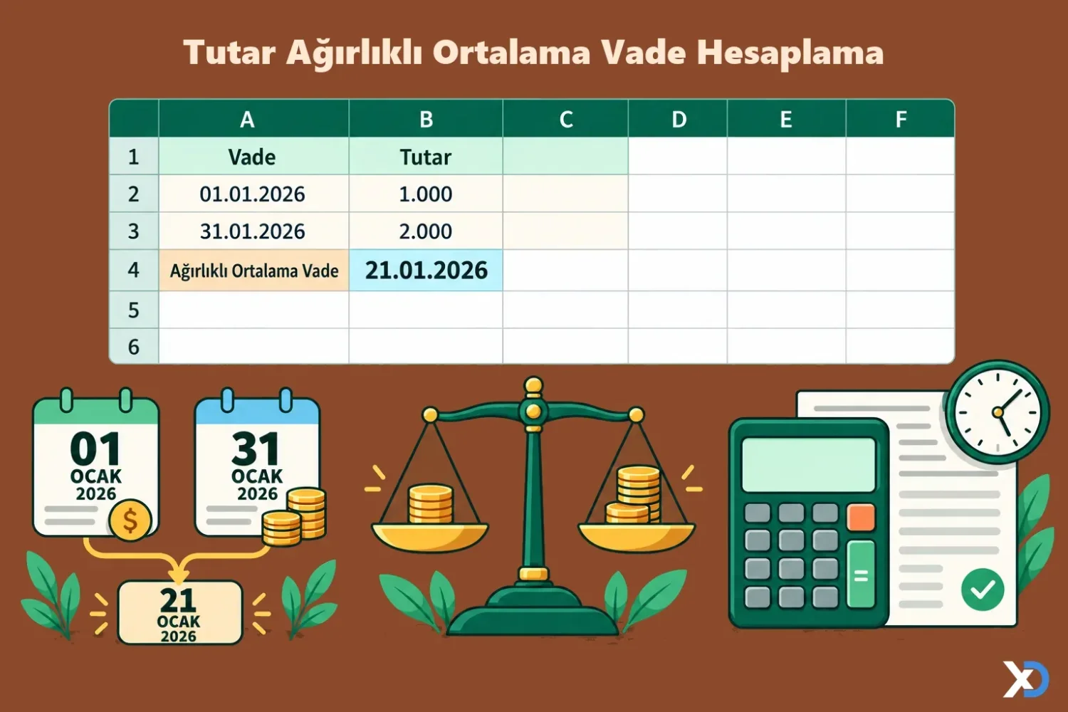 Tutar Ağırlıklı Ortalama Vade Hesaplama