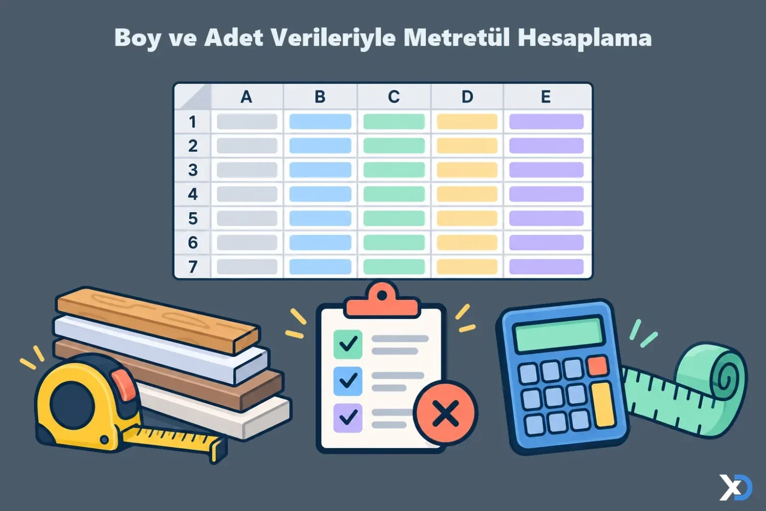 Boy ve Adet Verileriyle Metretül Hesaplama