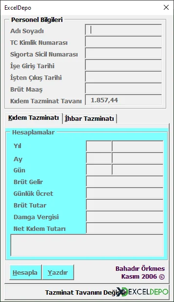 Kıdem ve İhbar Tazminatı Hesabı Yapma