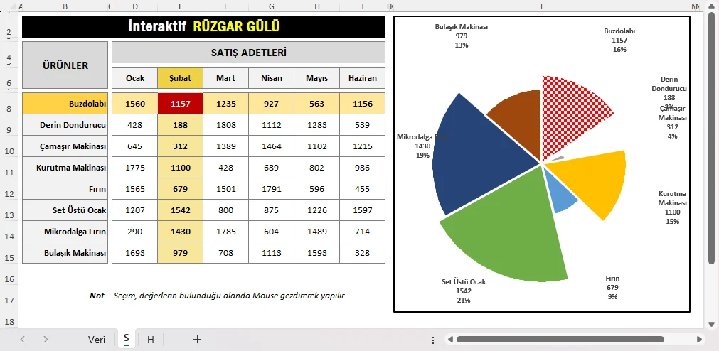 Rüzgar Gülü İnteraktif Grafik Oluşturma