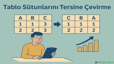 Tablo Sütunlarını Tersine Çevirme